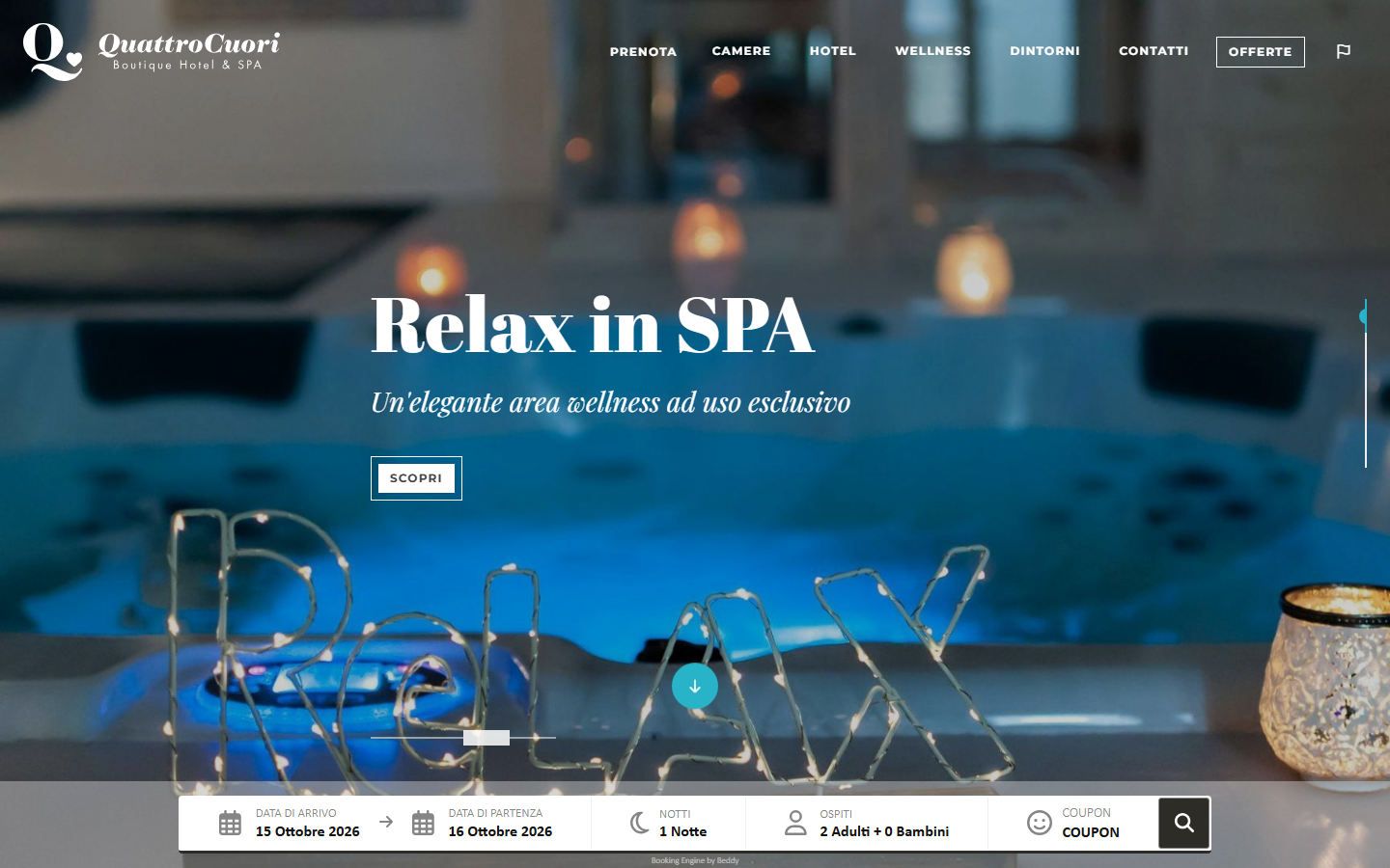 Home page di Hotel Quattro Cuori
